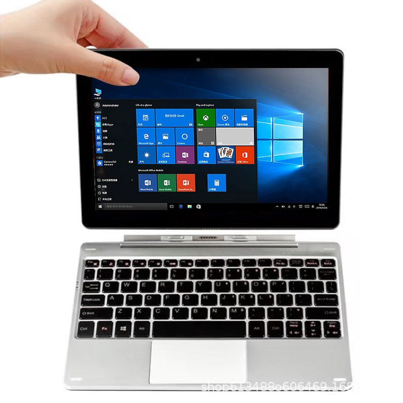 10.1inch Windows10 System Portable Online Class Office Stock Trading 2-in-1 Tablet Laptop