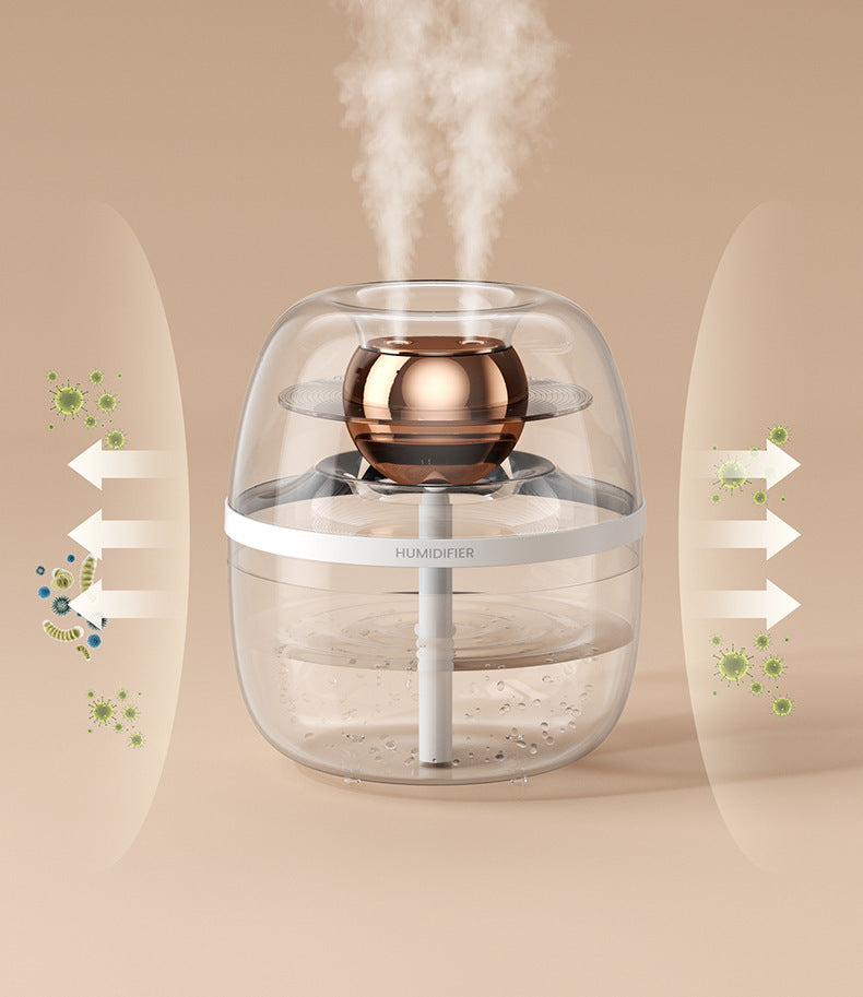 Double spray large fog volume humidifier
