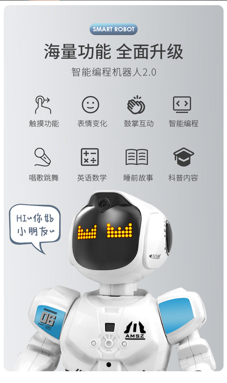 Leneng K30 Intelligent Programming Robot High-Tech Multi-Function Sensing Early Education Machine Children's Interactive Toy Wholesale